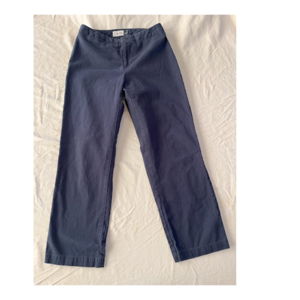 GAP Low Rise Navy Khaki Pants Size 2 Extra Short